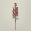 Detalle de rama de bayas con purpurina oro rosa para arreglos florales de Navidad - Rosa
