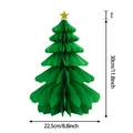 Sapin de Noël en papier alvéolé vert avec étoile dorée, décoration de 30cm de hauteur - Sapin de Noël 30CM avec Étoile (Vert)