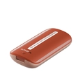 Tagliapillole due-in-uno rosso mattone con finitura lucida e logo del marchio - Marrone Caramello