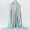 Lightweight mint green chiffon hijab scarf for women with elegant drape and soft texture - 40