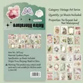 30pcs vintage stickers with floral, butterfly, and bird designs for journaling deco - XCC043 Retro Literature - 30 Sheets/Pack