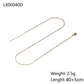 Minimalist gold snake bone necklace with adjustable length and 2.5g lightweight design - Minimalist Fine Chain Style (LX00040D)