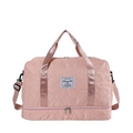 Bolso de viaje acolchado rosa con diseño de estrellas y compartimento para zapatos - Rosa