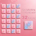 Set di 32 gomme quadrate con fiori di ciliegio e design traslucido - Quadrato Sakura Confezione da 32