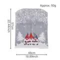 Christmas gnome chair cover with snow forest pattern, sized 57x48cm for holiday decor - Gnome Print Grey