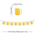 Detail view of beer cup party bunting with dimensions 11.5cm by 15cm and pack weight 26g - Beer Mug Banner