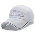 Witte ademende mesh baseballpet met 7sport borduursel voor optimale zonbescherming - Verstelbaar / Wit
