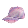 Rosa und lila Mädchen-Baseballkappe mit Einhorn-Farbverlauf und bunten Sternenmustern - Bunt - Glitzer Herz Stern