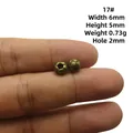 Antique bronze alloy spacer bead with woven texture for DIY jewelry, 6x5mm size - 17# Style