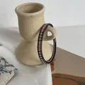 Eleganter britischer karierter Haarreif mit khakifarbenem Stoff für Damenmode - Karomuster
