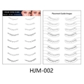 Tatouage autocollant de cils inférieurs noir imperméable HJM-002 avec guide de pose - HJM-002