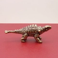 Dettaglio della statuetta in miniatura di ankylosaurus in ottone con finitura in bronzo - Ankylosaurus