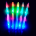 Five colorful LED glow sticks in red green blue pink for concerts and parties - Medium / Rainbow