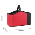 Rood zwart multifunctionele opbergmand opbergtas met riem en gesp voor buitenreizen. - Rood/Zwart