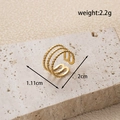 Adjustable golden multi-layer beaded texture ring made of high-quality titanium steel - Multi-layer Beaded Texture Ring