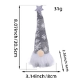 Leuchtender Weihnachtsgnom mit grauer Strickmütze und 20,5 cm Größenangaben - Leuchtender Sitzender Gnom / Grau