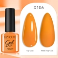 LILY'CUTE orange gel nail polish X106 in 7ml bottle with glossy and matte finish displays - Orange (106)