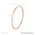Anello sottile 0,7mm in acciaio al titanio oro rosa con specifiche di misura e peso - Taglia US 7 / Oro Rosa Ultra Sottile