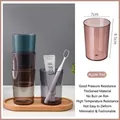 Minimalistischer, dunkelgrüner Zahnputzbecher aus Kunststoff mit strukturierter Oberfläche - 270ML / Rosa