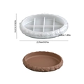 Ovale siliconen mal voor hars tray en bruine steen textuur ambachtelijke houder - Rock Textuur Ovale Tray / Semi-transparant