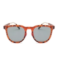 Foldable leopard print sunglasses with dark grey lenses and silver metal details - 3rd Gen - Amber Grey Lens