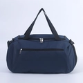 Bolsa de deporte azul oscuro de gran capacidad en nailon con asas y bolsillos laterales de red - Azul marino