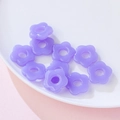 Purple 19mm acrylic flower beads for DIY earring and hair accessory making - Translucent Purple