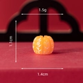 Mini orange pumpkin-shaped carved bead made of resin for creative DIY jewelry making - Fully Peeled Orange