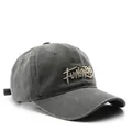 Vintage washed dark gray cotton baseball cap featuring 3D FUNKNER embroidery - Gray