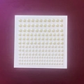 Adesivi con perle bianche semitonde di varie dimensioni per trucco e nail art fai-da-te - 165 Pezzi Perla Bianco Sporco