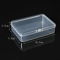 Clear plastic jewelry storage box with 10.5x7.5x2.5cm dimensions and snap lid - 10.5 Rectangular Box (10.5*7.5*2.5cm)