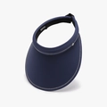 Cappello parasole blu scuro senza corona con tesa larga e cuciture bianche eleganti - Regolabile / Blu navy