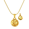 18K vergoldete Skorpion Sternzeichen Kette mit doppelseitigem Relief-Münzanhänger - Skorpion (SP343G-8)