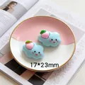 Accessoires mignons en résine nuage pêche 17x23mm pour barrettes et bricolage - Nuage de Fraises