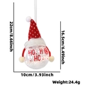 Ornamento natalizio elfo di peluche con testo rosso ho ho ho e cordino bianco da appendere - Palla di Natale Rudolph