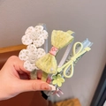 Light green floral bow headbands with fabric flower details for little girls - 06# Green Bow