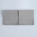 Light gray microfiber envelope jewelry pouch with square flap design for gift packaging - Gray