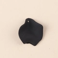 Minimalist matte black acrylic petal earring variant with textured pearl finish - 10Pcs Medium / Black
