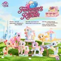Set of 6 colorful pony blind box figures with decorative bases for desktop decor - -348 Magic Rebirth / Full Set (6pcs)