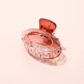 Translucent reddish-brown acetate hair claw clip with a glossy oval design for women - Oval Red