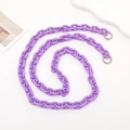 Colorful acrylic crossbody chain strap for mobile phone cases and bags in purple finish - Purple