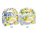 Retro lemon theme birthday party favor gift boxes with Mediterranean tile patterns - Gift Boxes 12PCS