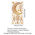Star and moon dreamcatcher gold glitter wall sticker measuring 30x60cm for home decor - 30*60cm