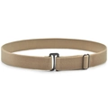 Adjustable beige elastic children's belt with a black buckle and a high-stretch design - Khaki