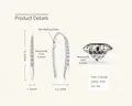 U-shaped S925 sterling silver earrings with D-color VVS1 moissanite stones and dimensions - 0.08ct Pair / Silver - N-Shaped Diamond Pave