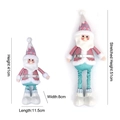 Teleskop-Weihnachtsmann-Plüsch in Rosa und Blau, verstellbare Höhe von 41 cm bis 51 cm - Teleskop Lange Beine / Weihnachtsmann
