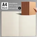 A4 Kraft paper notebook with blank pages and stitched binding 72 pages 203x280mm - A4 Blank Kraft Style