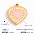 18k vergoldeter Herzanhänger aus Edelstahl in Rosa und Gold wasserfester Schmuck - Edelstahl Gold Rosa Herz Anhänger (PJ91474)
