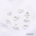 Bright silver 14k gold-filled heart lobster clasp 9x12mm for DIY jewelry making - Heart Lobster Clasp / 9x12mm / Silver