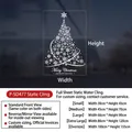 Adesivi elettrostatici albero di Natale tabella taglie con auguri Buon Natale - Piccolo (30*45cm) / Bianco